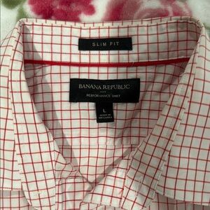 Banana Republic Red Checkered Men's Shirt